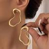 Cross-Border Summer Hollow Heart Stud Earrings - Elegant & Versatile Fashion Jewelry