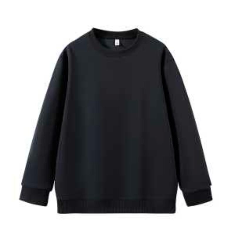 New Casual Solid Color Top for Autumn Soft Comfortable Long-sleeved Versatile Bottoming Round Neck Sweatshirt