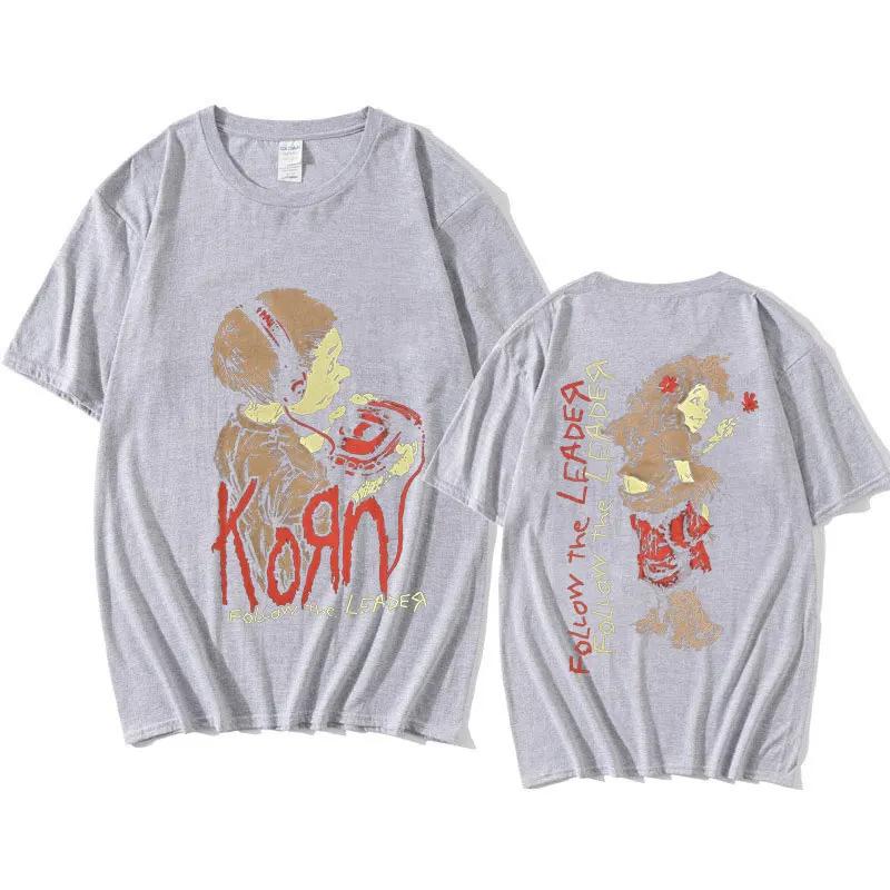 Korn Follow The Leader Walkman Tričko Pánské Metalové Gotické Rocková Kapela Trička Unisex Oblečení Móda Vintage Oversized Tričko