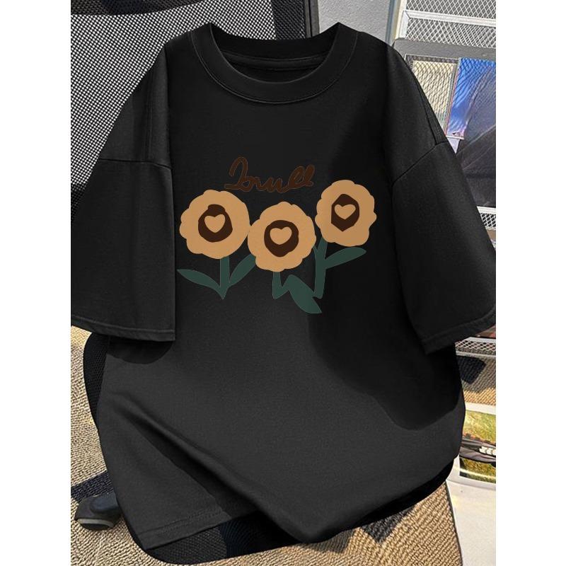 

European sizes Men s Short Sleeve T-Shirt with Printed Pattern and Text Casual Commuter Top 4XL чорний