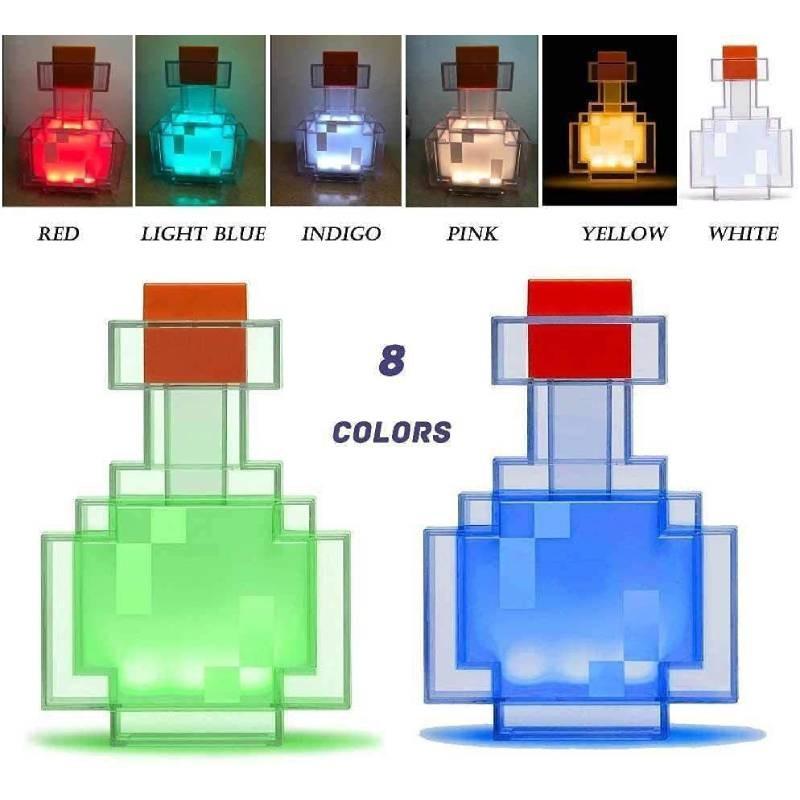 Night Light Minecraft Bottle Bee Salamander Creeper Building Block Lamp Gift
