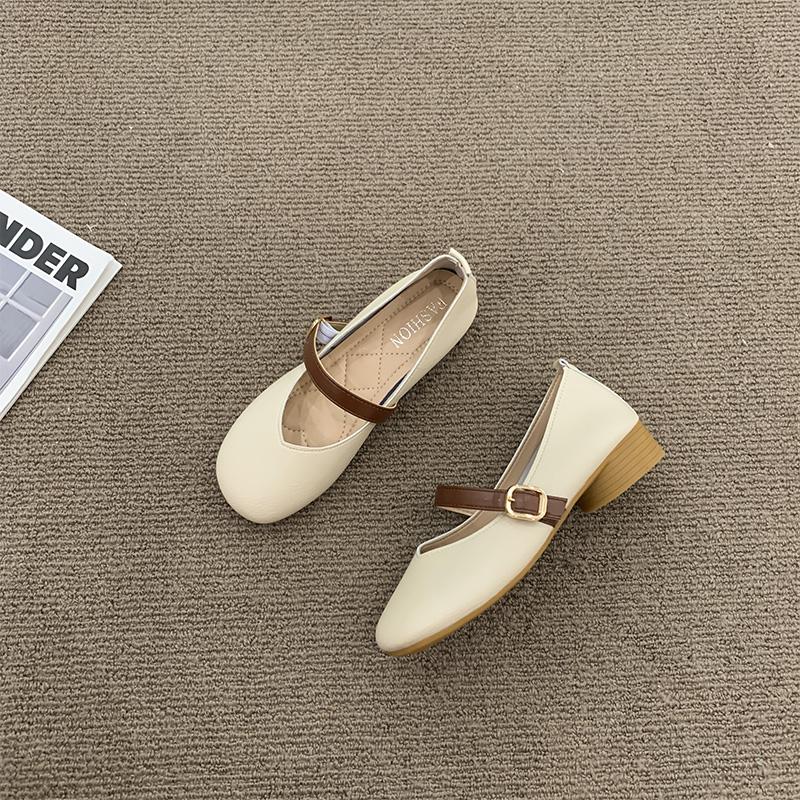 

Нежные одиночные туфли «Вечерний ветер», женские летние новые туфли в стиле ретро во французском темпераменте, на толстой подошве, на толстом каблуке в горошек 37