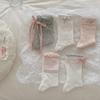 Female Summer Thin Ballet Style Bow Lace Medium Tube Pile Socks