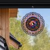25.4cm 2D Yin Yang Flower Wind Spinner 360° Rotating Hook Laser-Cut Metal Mandala Decor Indoor Outdoor Gift