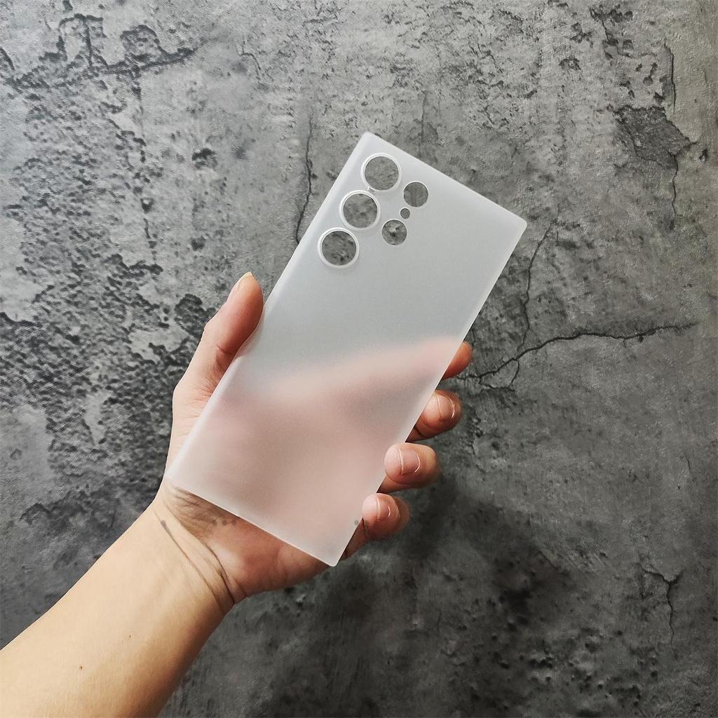 "S24Ultra Hot-Selling Ultra-Thin Non-Yellowing Frosted Hard Transparent PP Case for Samsung S25U/S23+"