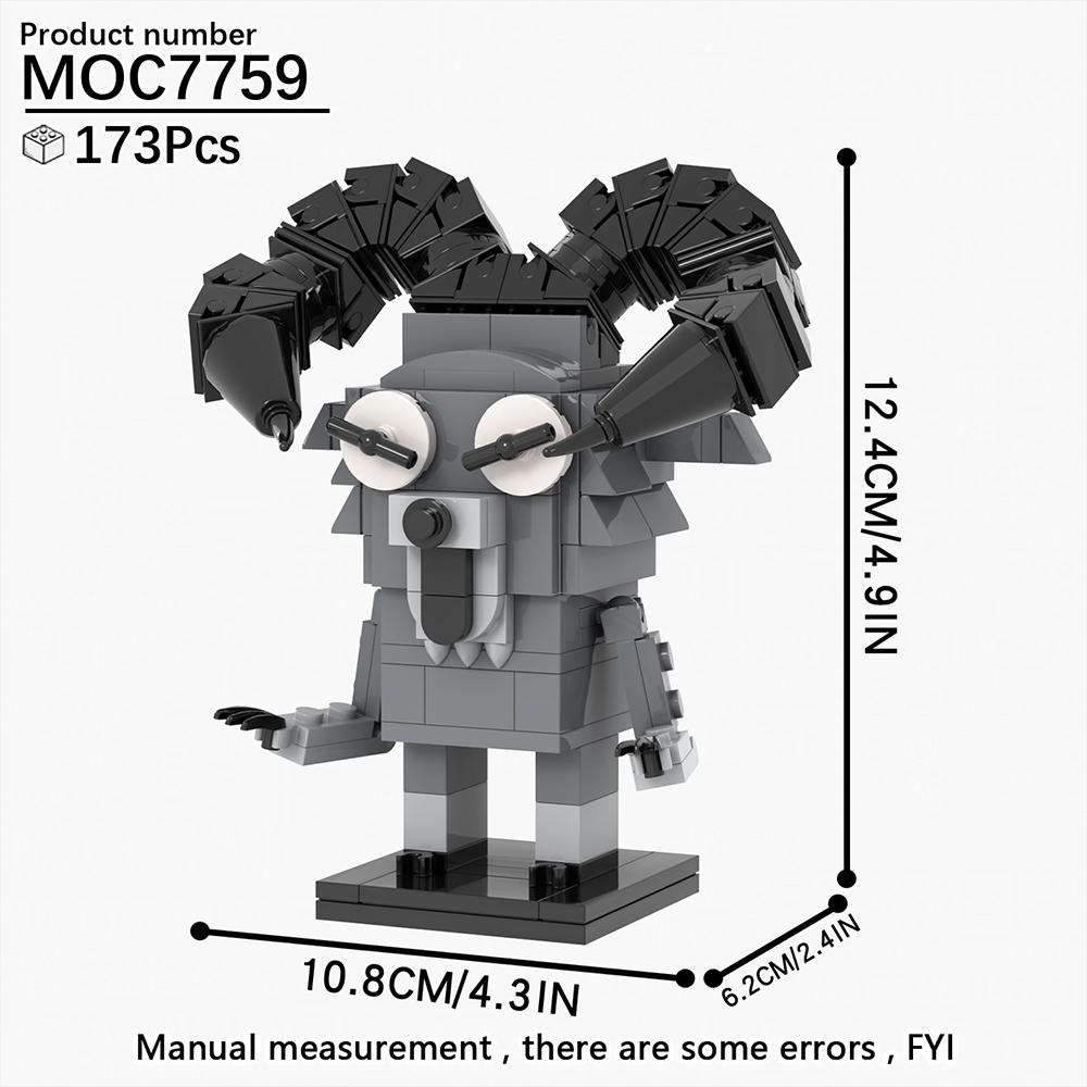 MOOXI MOC Hot Horror Game 99 Nights Figure Animal Deer Owl Goat Model DIY Building Blocks Toy For Kid Adult Brick Birthday Gifts