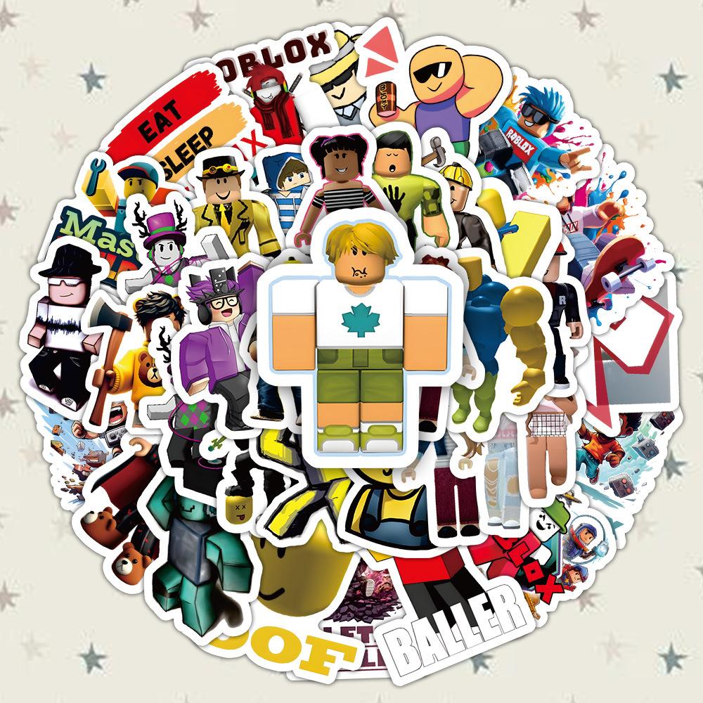 

Roblox Latest Style Graffiti Stickers 60 Pcs Virtual World Decals Water Resistant Decor Designed For Phone Case Notebook Laptop Desk Children Teens