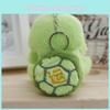 Delightful Plush Turtle Bag Charm Keychain Stuffed Animal In Vibrant Green