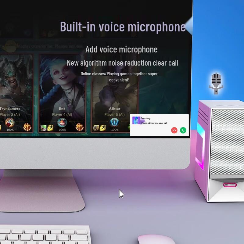 NEWMINE V4 Bluetooth 5.3 RGB Desktop Speakers