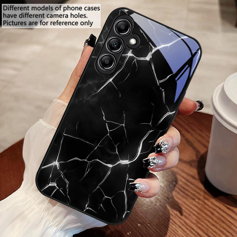 Red Lava Texture Pattern For Samsung A 73 72 71 70 56 55 54 53 52 51 50 42 35 34 33 32 31 26 25 24 23 22 30 20 Glass Phone Case