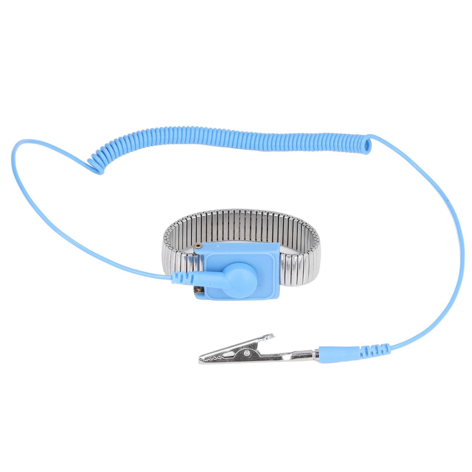 

Антистатический браслет ESD заземляющий металлический браслет 1,8 м длинный провод для мастерской металлический цвет