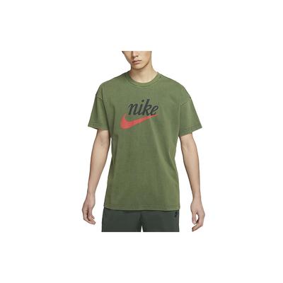 Sportswear Heritage Essentials Logo Print Knit Short Sleeve T-Shirt Men Tops Green DA0034-337
