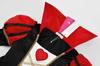 Queen Cosplay Halloween Costume Children Girls Princess Dress Playing Cards Witch Queen with Accessories Heart Tiara Red X Black 150 [ReliBeauty]