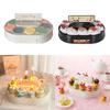 Suporte Giratório Automático para Sobremesas Máquina Giratória de Sushi Cupcakes Macarons Pratos Giratórios Decoração de Festa de Aniversário
