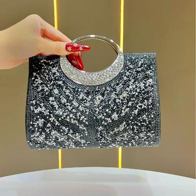 Modische Kleine Tasche, Abendtasche, Hochwertige Clutch, Diamantbesetzte Damen Umhängetasche
