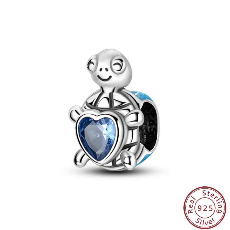 Luminous Ocean Series Copper Dolphin Turtle Octopus Charms Beads 3Mm Diy Fine Jewelry Gifts Making