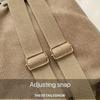 Schicker leichter Canvas-Rucksack mit Quasten-Detail Modischer Kordelzugverschluss Polyestergefüttert Damen Reise-Tagesrucksack