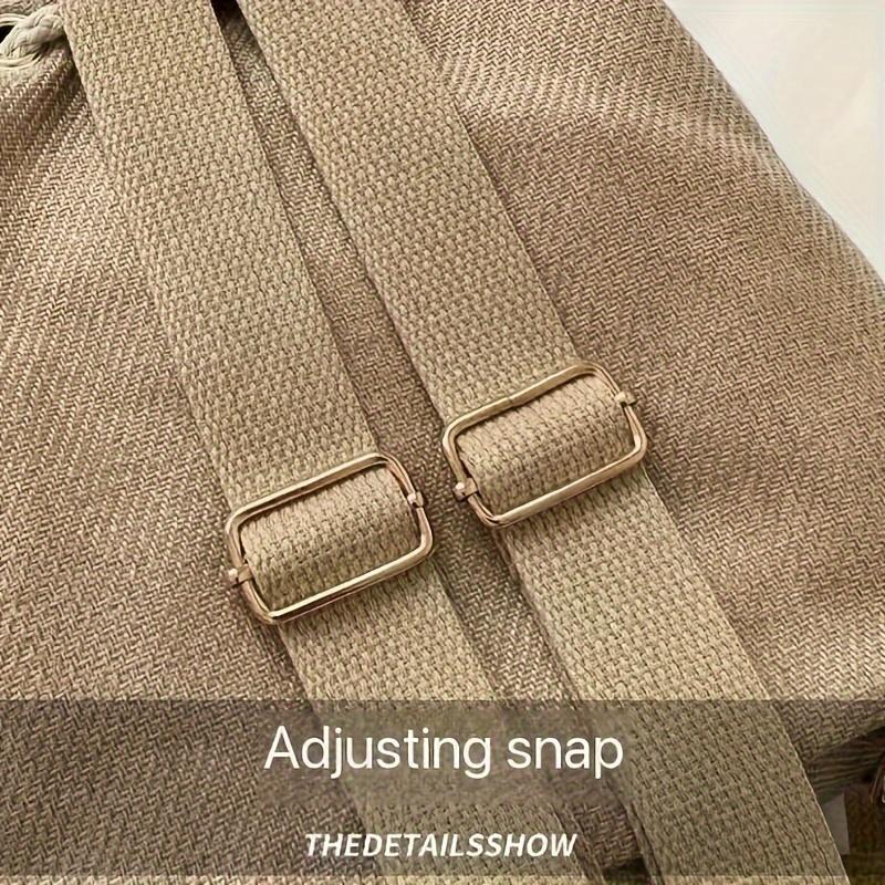 Schicker leichter Canvas-Rucksack mit Quasten-Detail Modischer Kordelzugverschluss Polyestergefüttert Damen Reise-Tagesrucksack