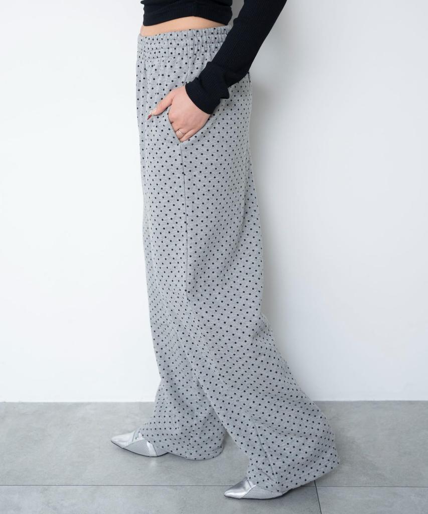 WEGO Sweat Size Pattern 2 Women's Wide-Leg Pants, S,