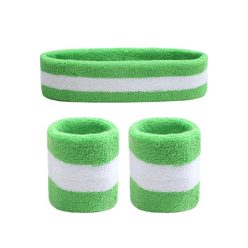 Striped Sweatband Cotton Wristband Sport Custom Wristband Headband