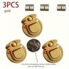 Golden Clasps Decorative 3pcs Lock Snap Fasteners For Diy Handbags Crafts Stylish Bag Clasps Elegant Accessory For Womens Wallets Totes Bags