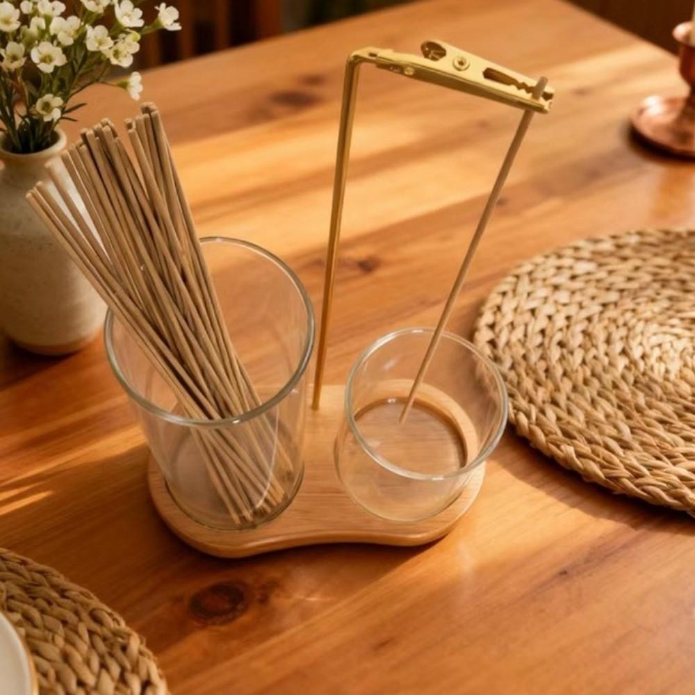 Minimalistický stojánek na vonné tyčinky Zenový kadidelník Moderní skleněný popelník Domácí dekorace