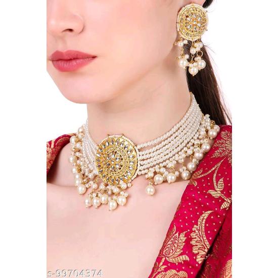 

Болливудские позолоченные украшения-чокеры с жемчугом и камнями для женщин