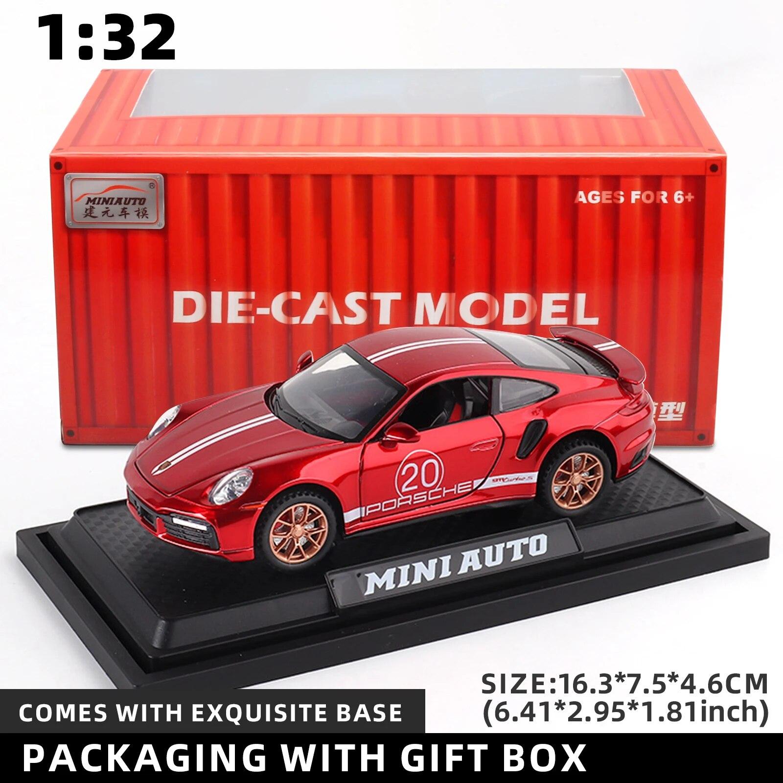 1:32 Porsche 911 GT3 RS Egghell White 1/32 Scale Diecast Metal Model Toy Sports Car