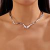 Metal Twist Neck Necklace Geometry Party Collar Fashion Choker Necklace For Women
