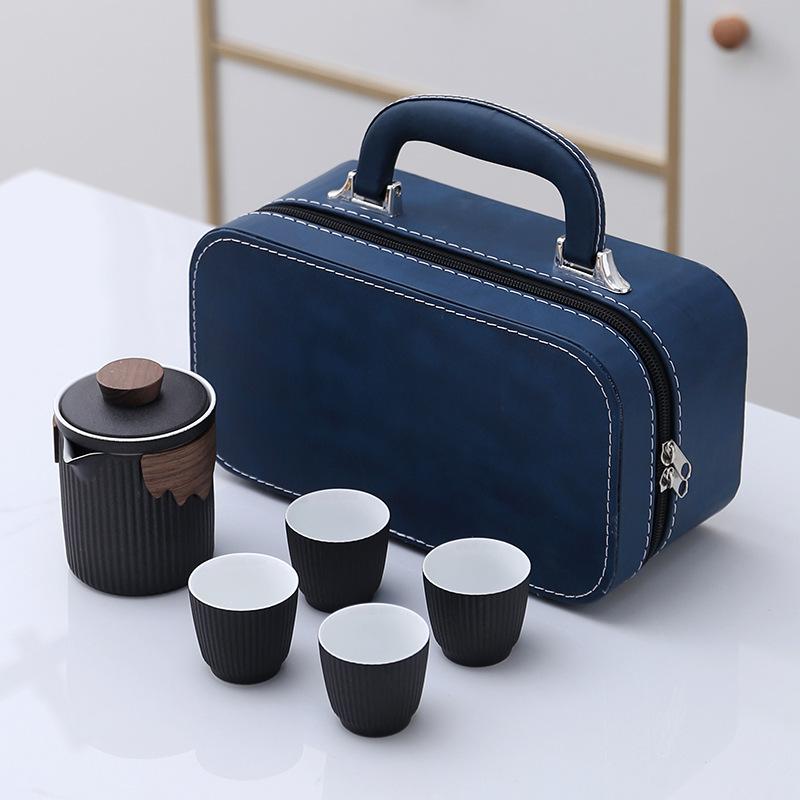 Creative Guochao Souvenir Ceramic Portable Travel Tea Set Business Company High-end Gifts
