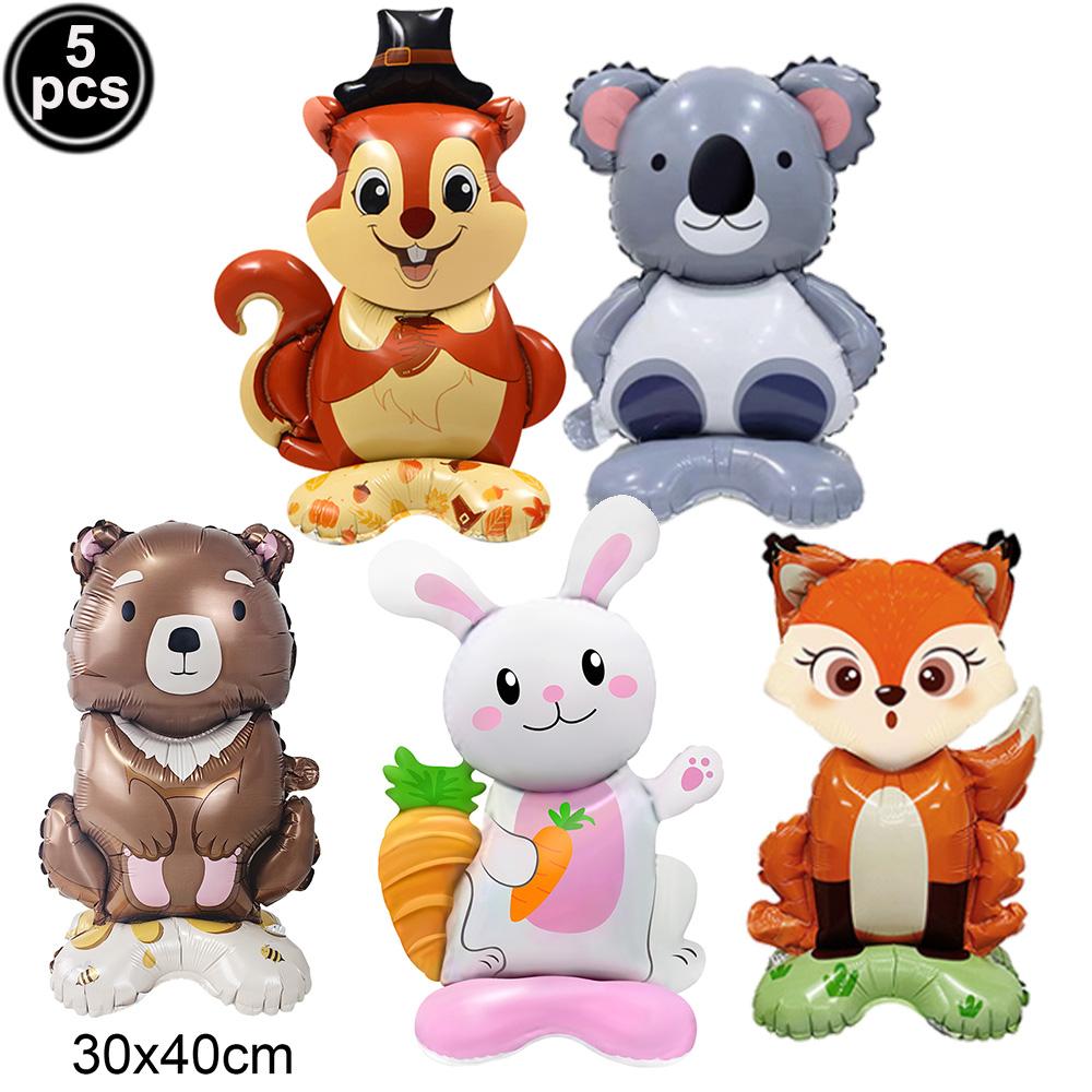 Jungle Safari Animal Kids Birthday Decorations Lions Tigers Giraffes Cake Topper Balloon Banner Party Baby Shower Supplies