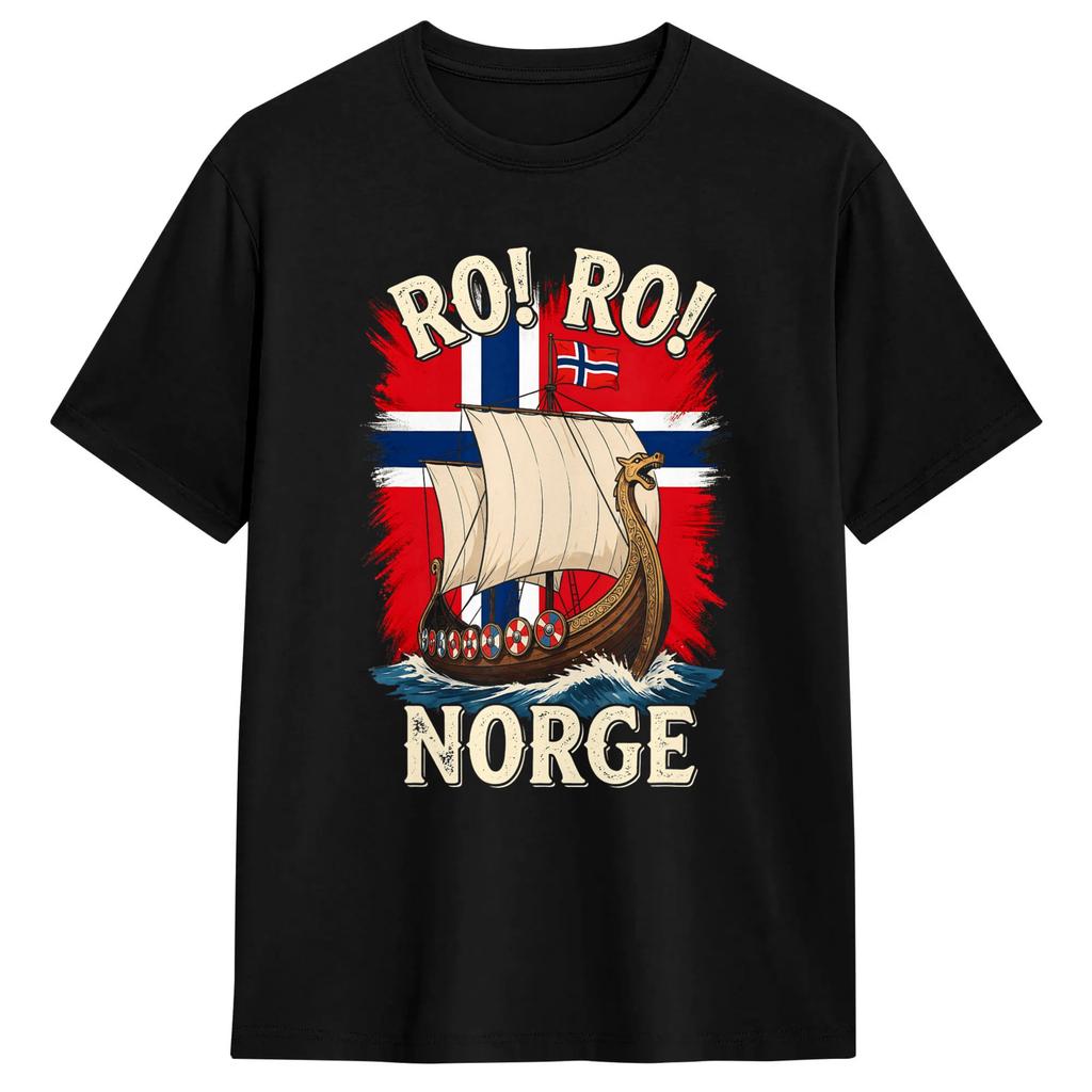 Norway estd 1909 T Shirt for 100% Cotton Vintage T-Shirt Round Neck Tees Short Sleeve Clothes Big Size
