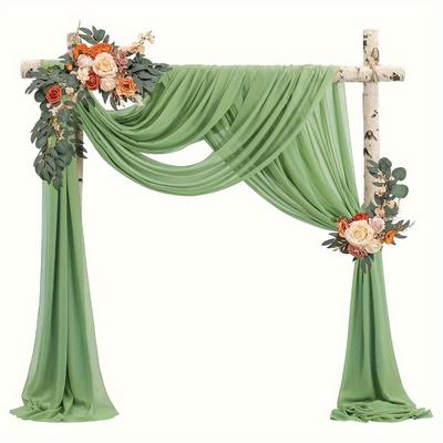 DIY Wedding Party Background Arch Decorative Tulle Scarf Organza Romantic Wedding Tulle Chiffon Party Decoration