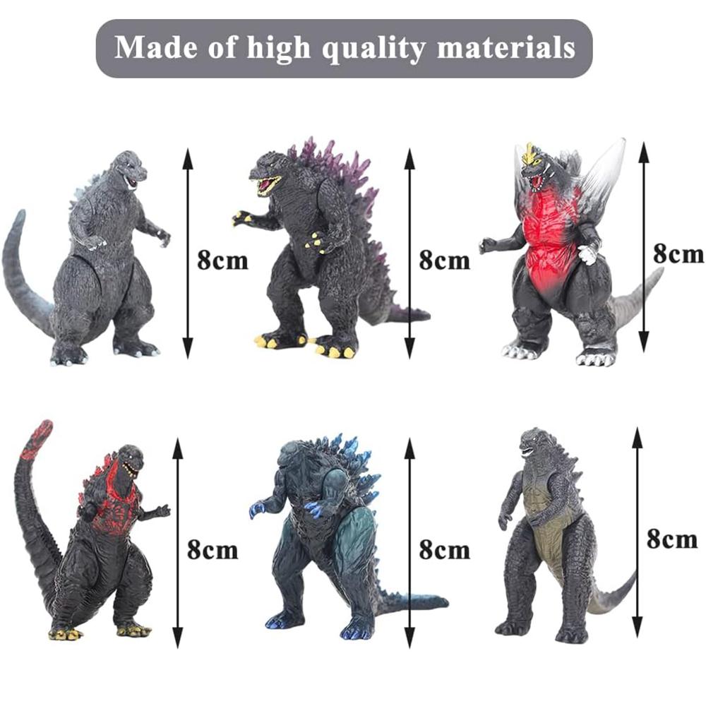 

New 6PCS New Godzilla Mini Action Figures For Garden/Room/Party Ornament Accessories