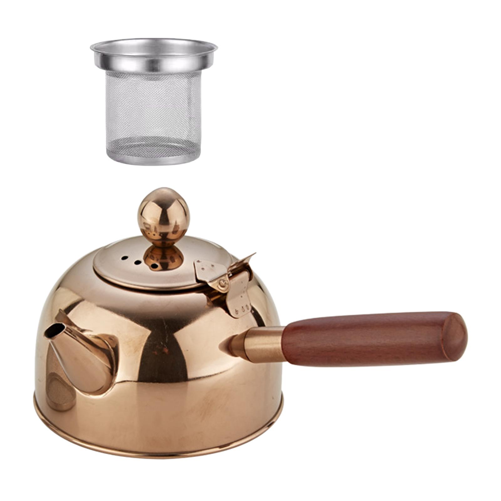 Tea Kettle Teapots Water Pot Flat Bottom Large Capacity for Kitchen Home коричневый