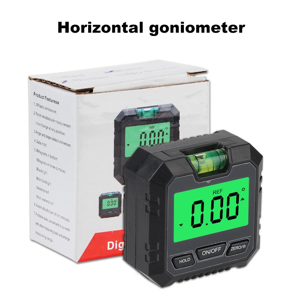Digital Spirit level Horizon Vertical Measure Protractor Inclinometer Horizontal Scale Ruler 90degree Angle Finder Portable Bubble Electric Level