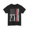 Proud Baseball Dad American Flag Sports Father Day T-Shirt