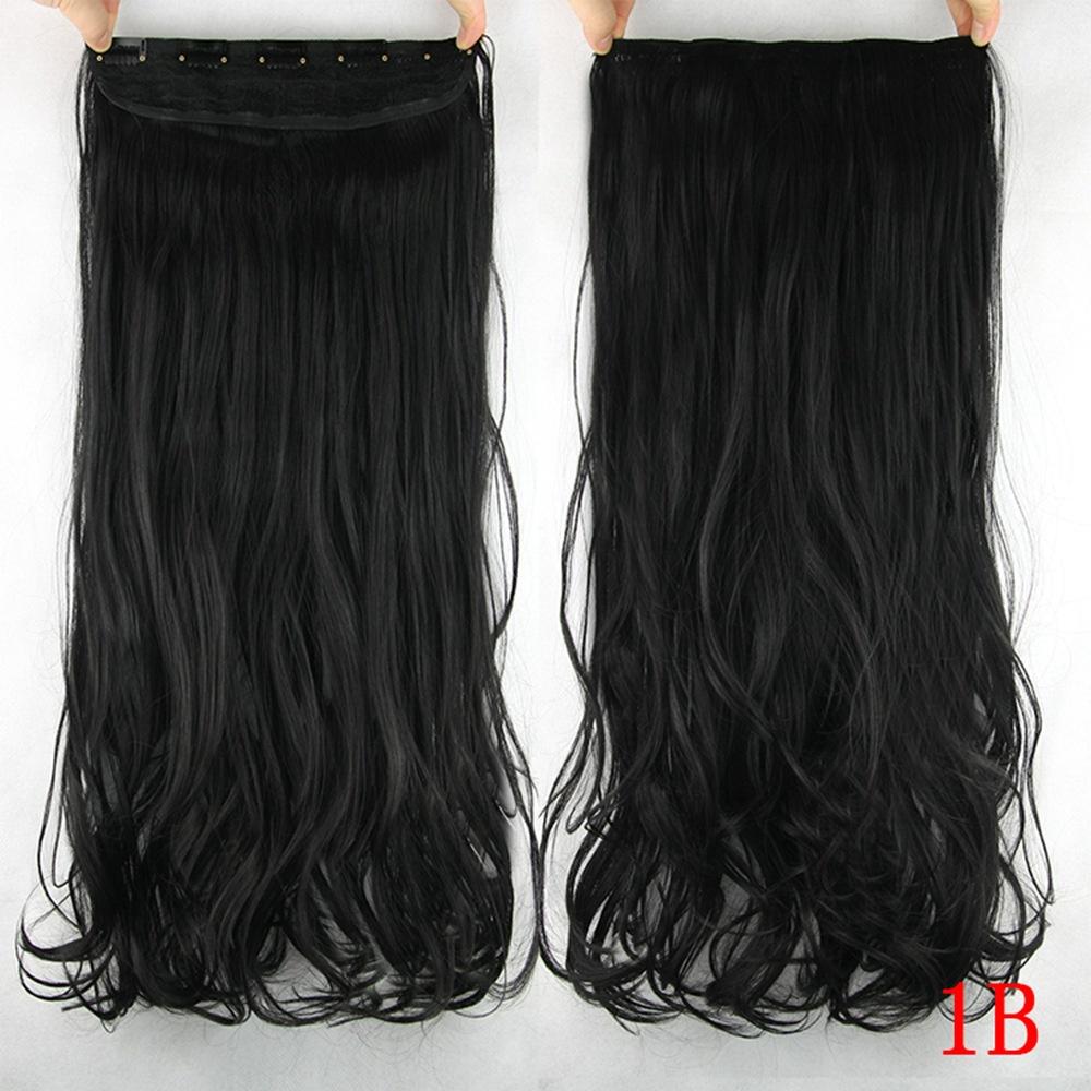60 Cm Long Synthetic Hair Clip In Hair Extension Heat Resistant Hairpiece Natural Wavy Hair Piece
