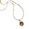 1/2Pcs Retro Temperament Layered Tiger Eye Stone Pendant Necklace For Women Girls Light Luxury Sweater Chain Jewelry Gifts