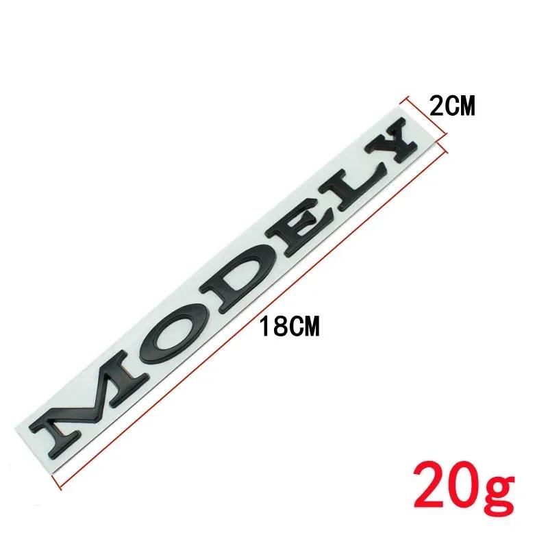 Car Sticker Model Y Logo Sticker for Tesla ModelY Creative Letter Stickers Tail Trunk 3D Zinc Alloy Emblem Badge Styling Car Mod