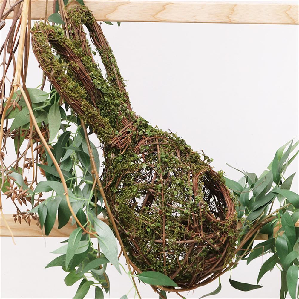 Rabbit Shape Bird Nest Hanging Pendant Easter Decoration Photo Props