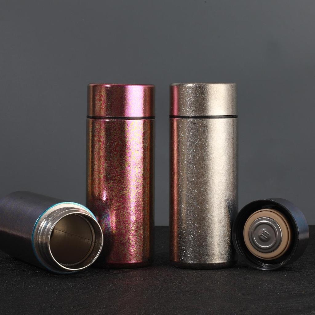 Compact Titanium Insulated Cup - Portable Mini Student Gift with Engraving
