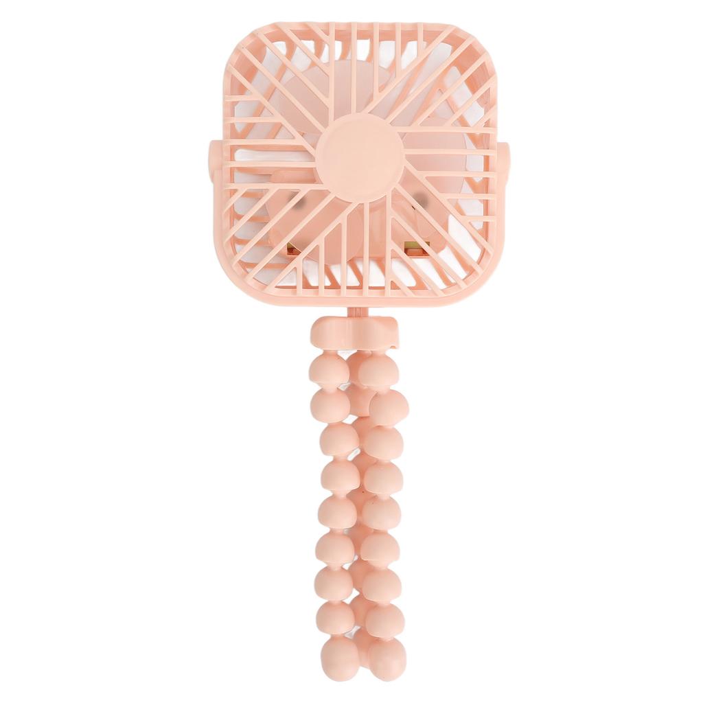 Mini Portable Stroller Fan 3 Speed Rechargeable LED Night Light 360 Degree Rotation Cooling Desk Stroller Fan Pink