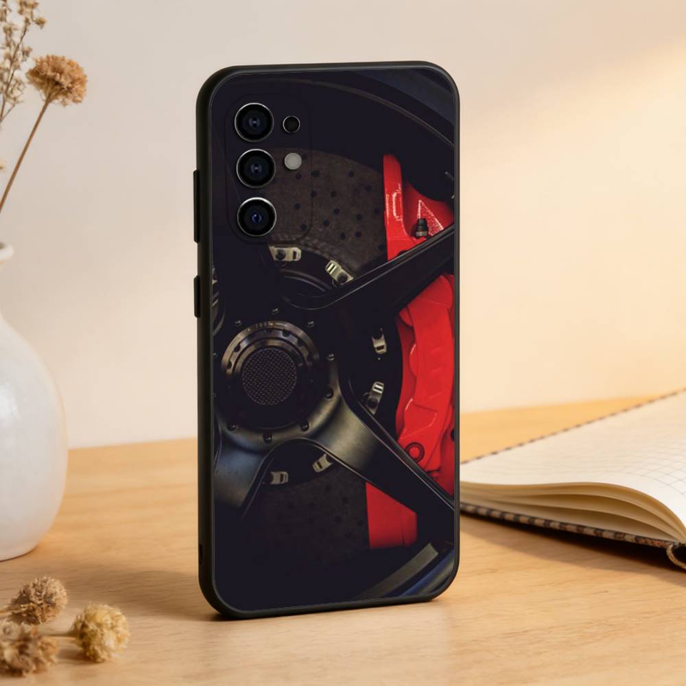Car Wheel Bone Phone Case For Samsung S25,S24,S21,S22,S23,S30,Ultra,S20,Plus,Fe,Lite,Note,10,Black Cover