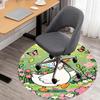 1PC Duck Garden Flowers Round Chair Mat Area Rug - Non-Slip, Floor Mat for Office, Bedroom, Home Decor Christmas Gift C0528063