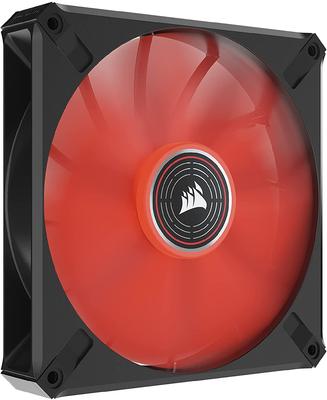 CORSAIR ML140 LED ELITE, 140mm Magnetic Levitation Red LED Fan with AirGuide, Single Pack (CO-9050123-WW)