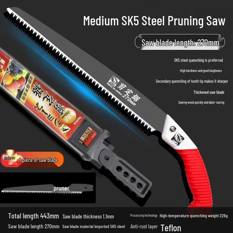 Japanese Great White Shark Hand Saw for Trees and Woodworking - Manual Handheld Saw