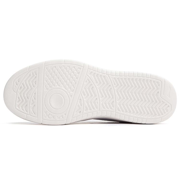 Li Ning Leather Slip Resistant Abrasion Resistant Low top Skateboard Shoes Women's White AGCR470-2