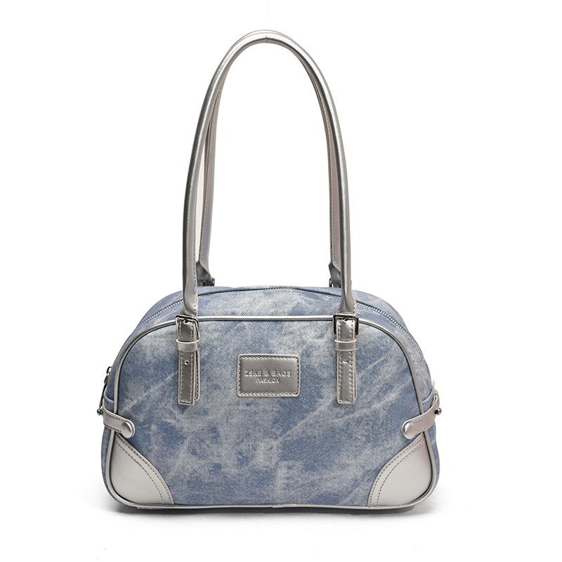 Stylish new commuter bag large capacity portable retro bowling armpit bag shoulder bag tide