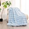 Luxury Double Layer Rabbit Fur Blanket Winter Thick Warm Fluffy Faux Fur Throws Blankets for Sofa Tie-Dye Soft Plush Bed Blanket